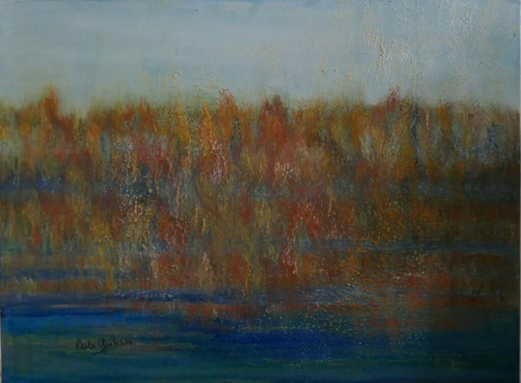 Huile sur toile et pastel - 54 cm x 73 cm - 2022 - Paola Gentelle