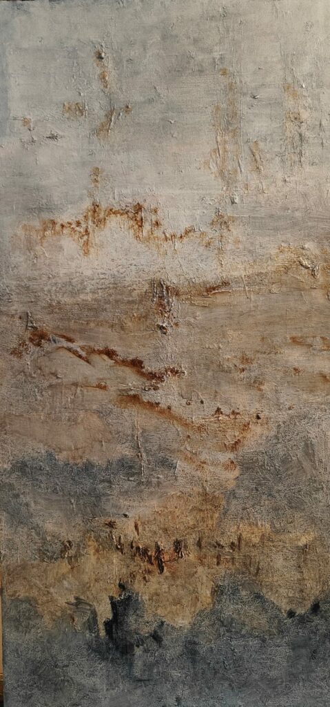 Peinture technique mixte par Paola Gentelle - 100 cm x 50 cm - 2024